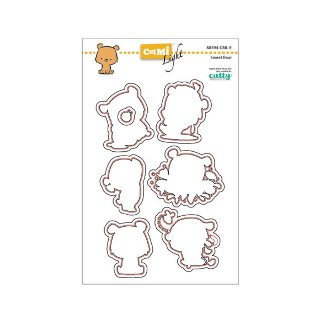 Impronte D'Autore - Wholesale Rubber/Decorative Stamp - Thin dies for transparent stamps Sweet Bear0