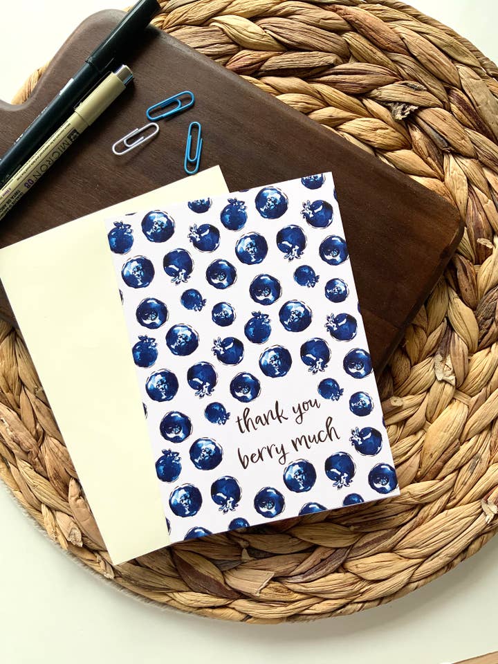 Blueberry Thank You Cards | Greeting Cards | Cute Cards
for wholesale by papierwinkel