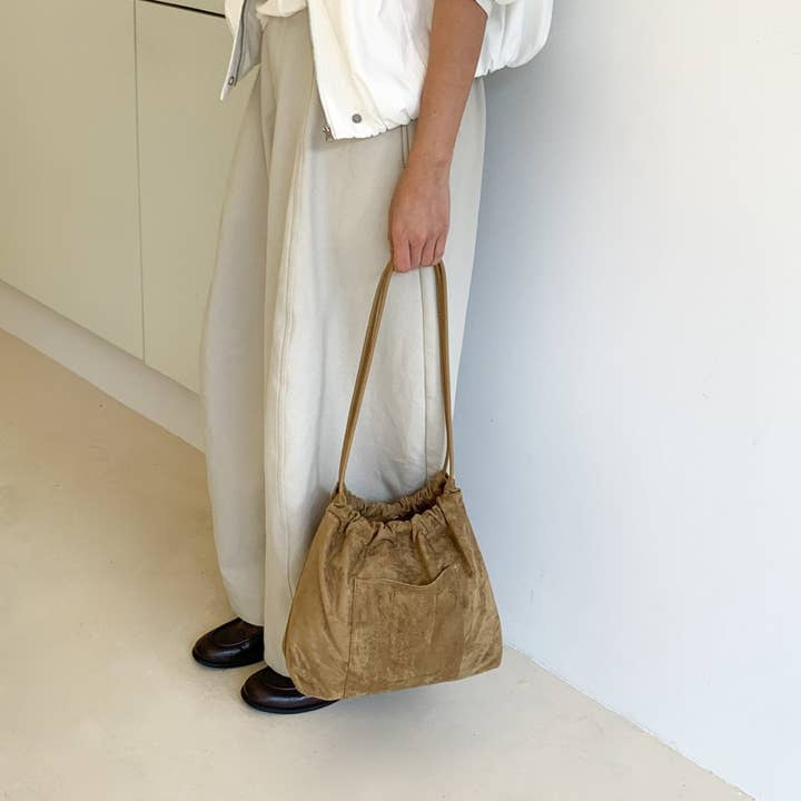 Little Light - Wholesale Shoulder Bag - Women's - Stella Soft Suede Gather Bucket Bag