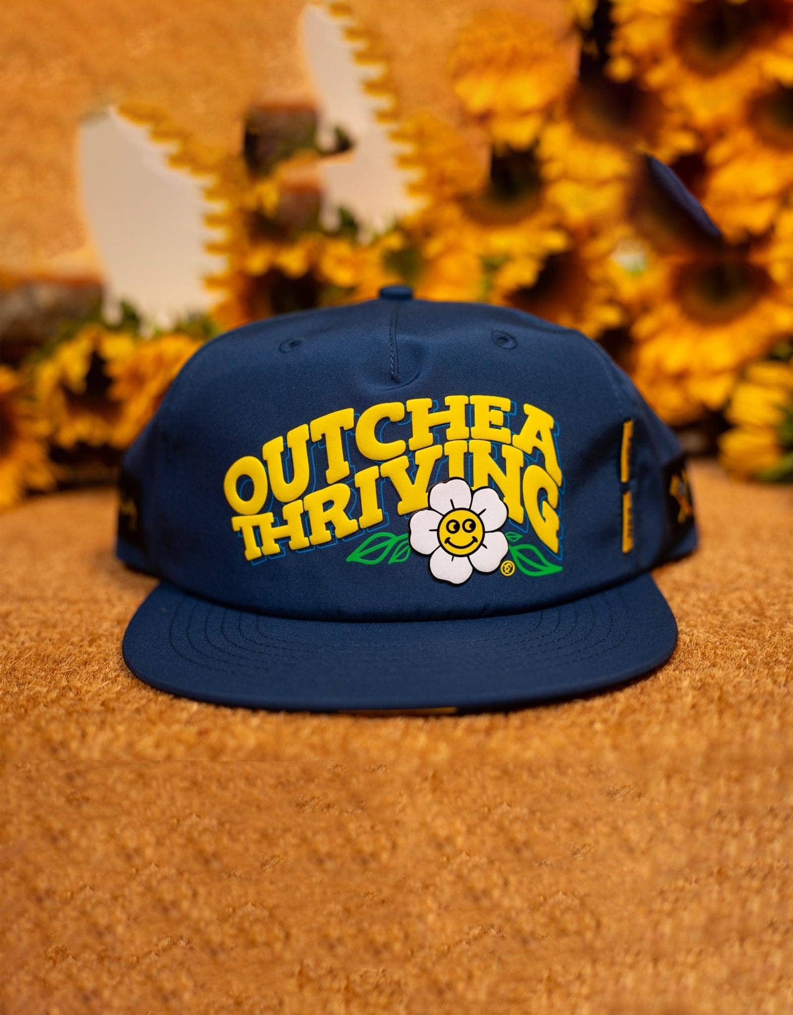 Dungeon Forward - Wholesale Flat Brim Cap - Unisex - WTLB - Outchea Thriving - Blue12