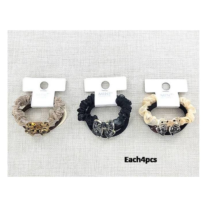 Atlas Fashion - Wholesale Hair Tie - Assorted Hair Tie 3 Pce Set1