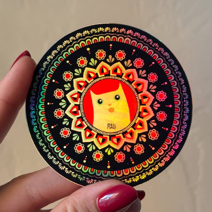Belu Malu - Wholesale Sticker - "Mindful Tito" Holographic Vinyl Sticker1