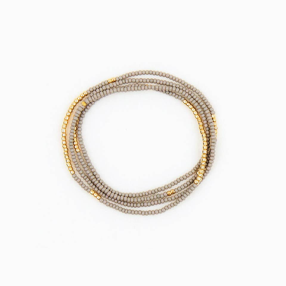 Altiplano - Wholesale Beaded Bracelet - Gold Bead Stretch Necklace Wrap Bracelet6