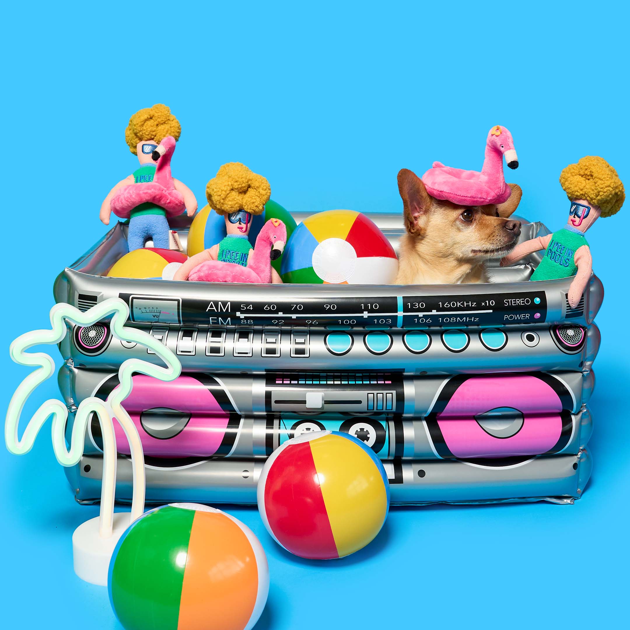 the furryfolks – wholesale Pet plush toy – Dog – Flamingo Hooman Nosework Toy3