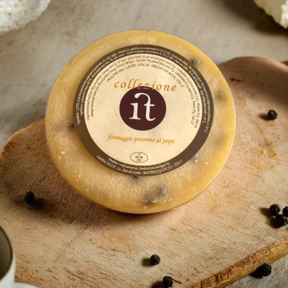 Gourm.it - Wholesale Cheese - Pecorino with black pepper 200g. Bold flavor. Tuscany.3