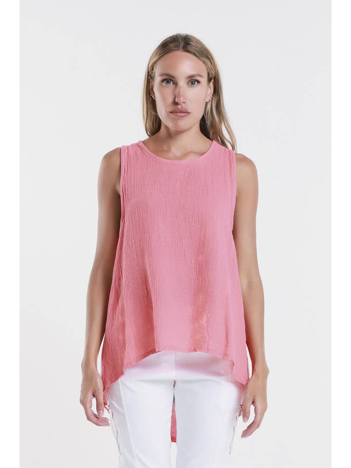 TINA Stephens Italy/Tees By Tina - Wholesale Tank Top - Women's - Lexa Lin-Co Tunic Tank (BT117)32