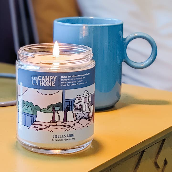 bougie au café, aux noisettes et aux épices - cire de soja écologique - cadeau pour la vente par Campy Home