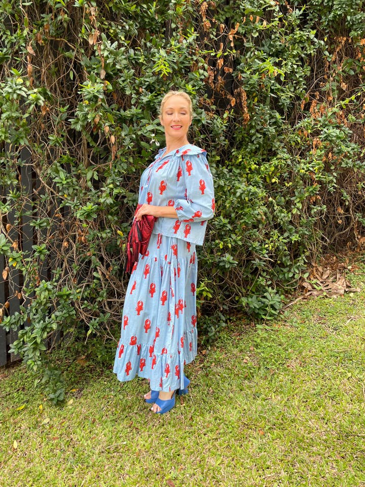 Roselle - Wholesale Blouse – Women’s - ROSELLE LALA BLOUSE LITTLE LOBSTER BLUE10