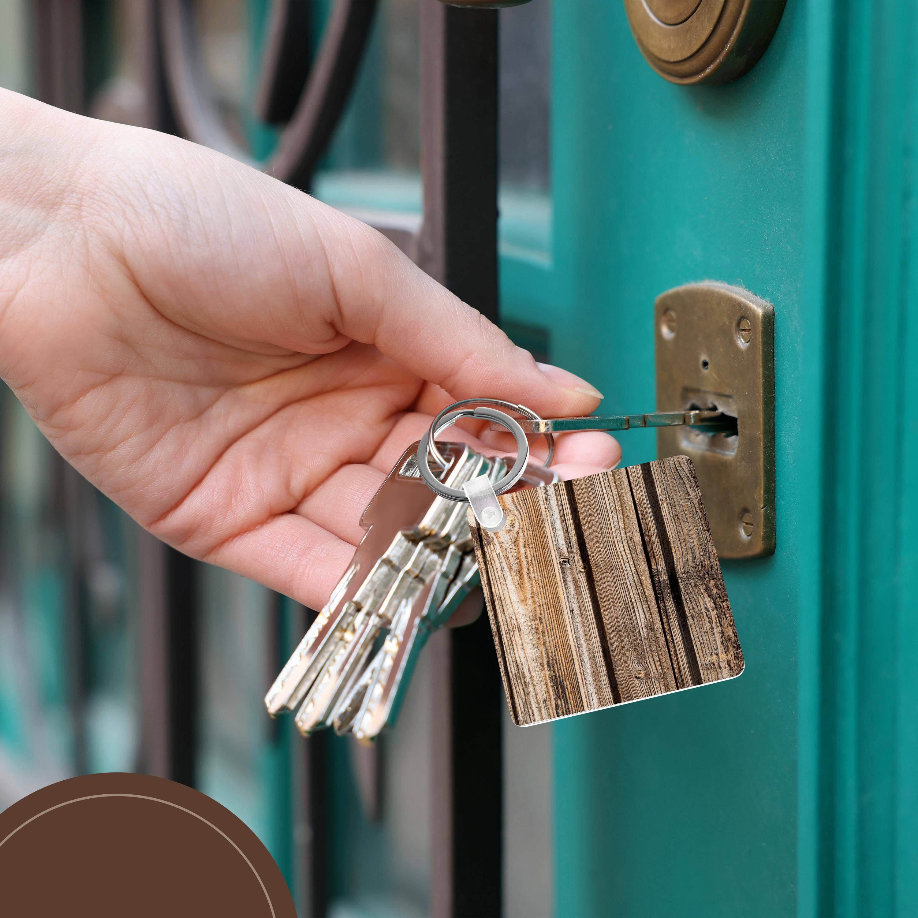 3dRose – wholesale Keychain – Unisex – 3dRose, Old, used, rough, wooden planks. Wood texture, Key Chain5