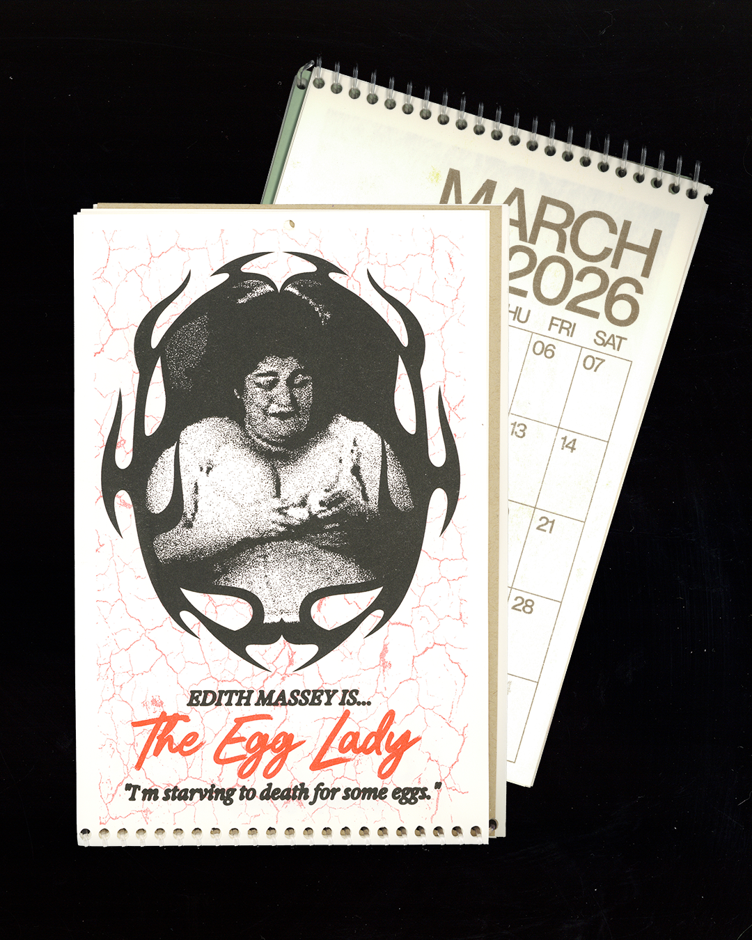 Back of Beyond Press - Venta al por mayor Calendario - Calendario de Pared de Películas de John Waters Impreso en Risografía 20262