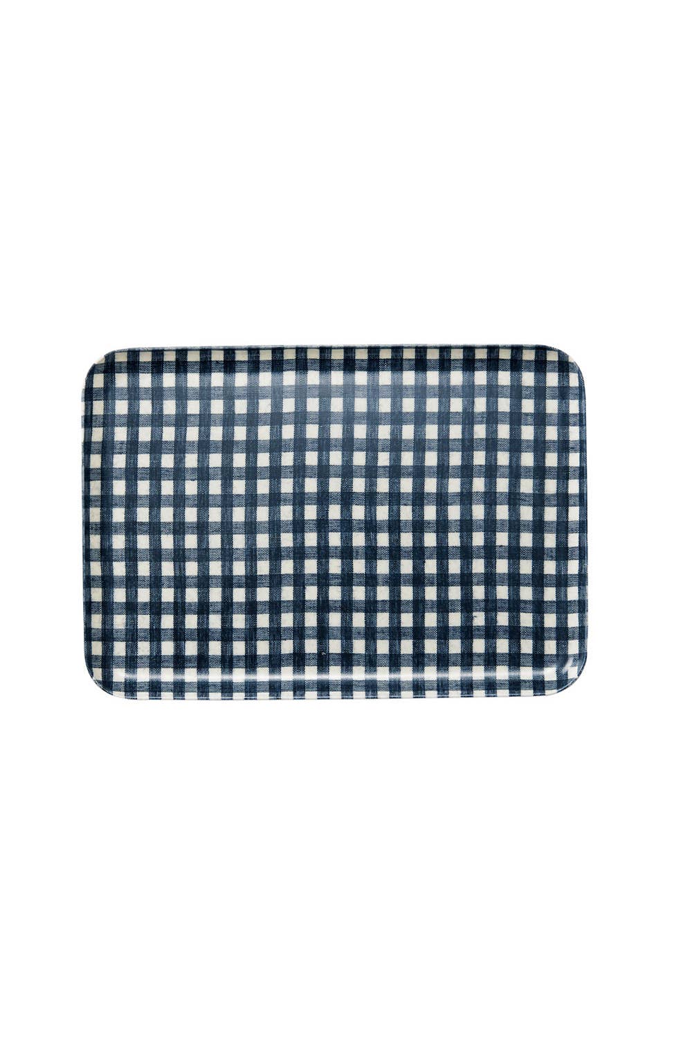 Linen Tray (M) Navy White Check for wholesale on Faire1