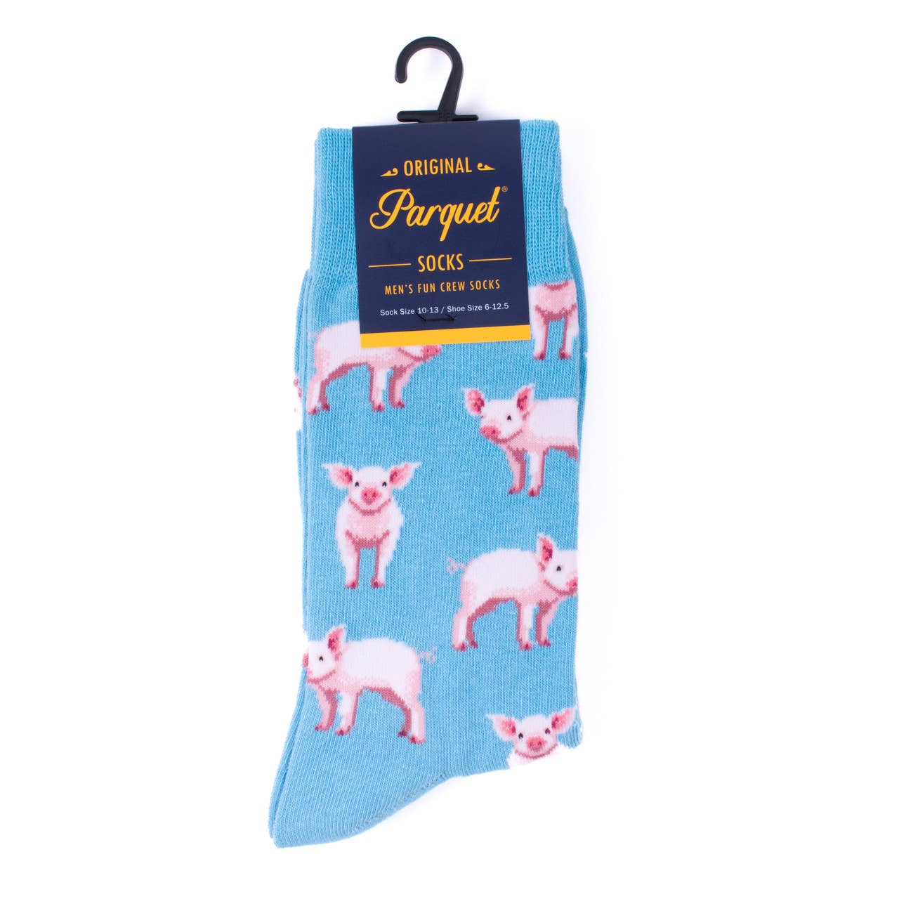 Selini New York - Wholesale Socks - Men's - Men's Pink Pigs Novelty Socks-NVS19636-BL2