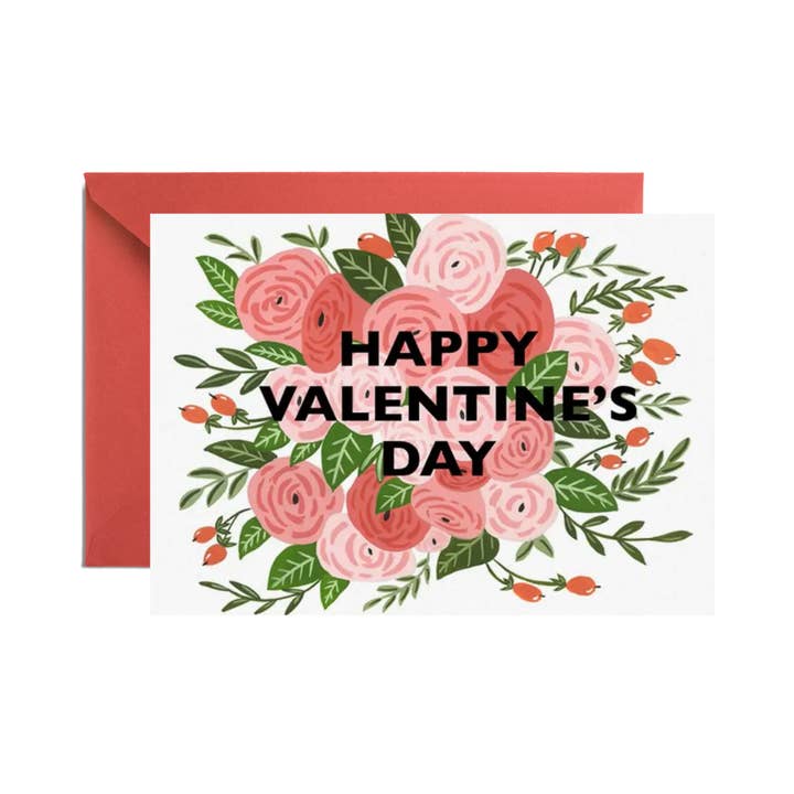 Floral Valentine | Love Greeting Card for wholesale by Inkwell Cards
