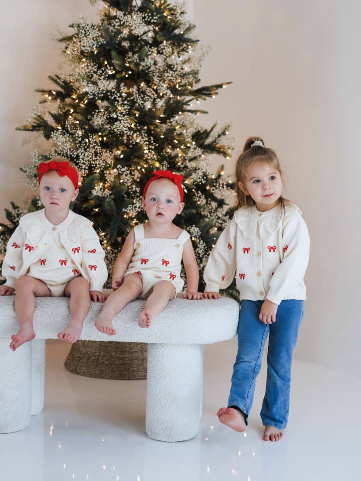 Celebrate Your Tribe - Wholesale Cardigan - Baby - Red Bow Cardigan5
