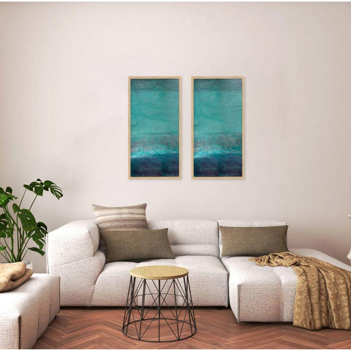 Ready2hangart, Inc. - Wholesale Art Print - "Oversized Abstract"Set of Two Framed Canvas Wall Art1
