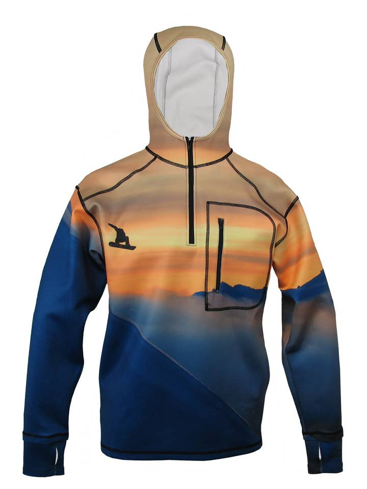 Mountaincognito Snowboarder #1 1/4 Zip FlexShell Hoodie for wholesale by Cognito Brands, Inc.