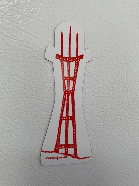 Imán de vinilo de la Torre Sutro para venta al por mayor de New Skool