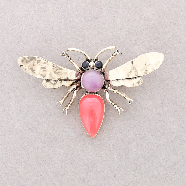 Sonata - Wholesale Brooch - RESIN CRYSTAL INSECT BROOCH
