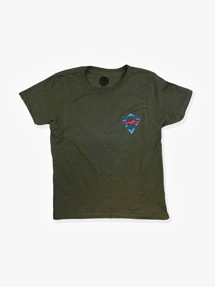 Boys Idol T-Shirt in Military Green for wholesale by Maui and Sons