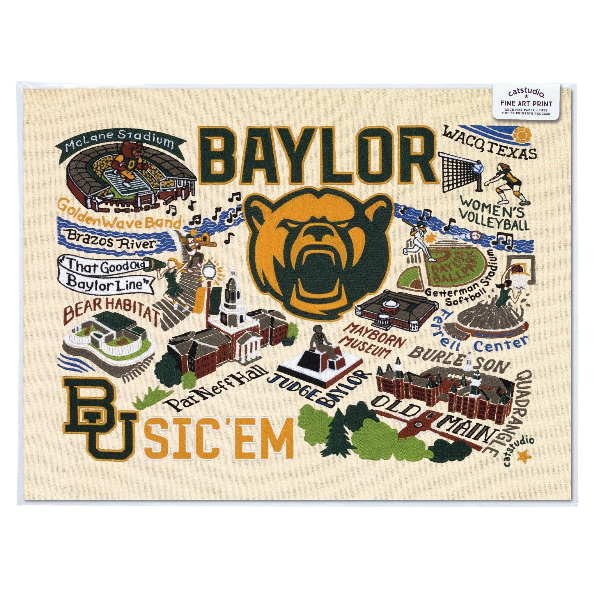 catstudio - Wholesale Art Print - Baylor University Collegiate Fine Art Print1
