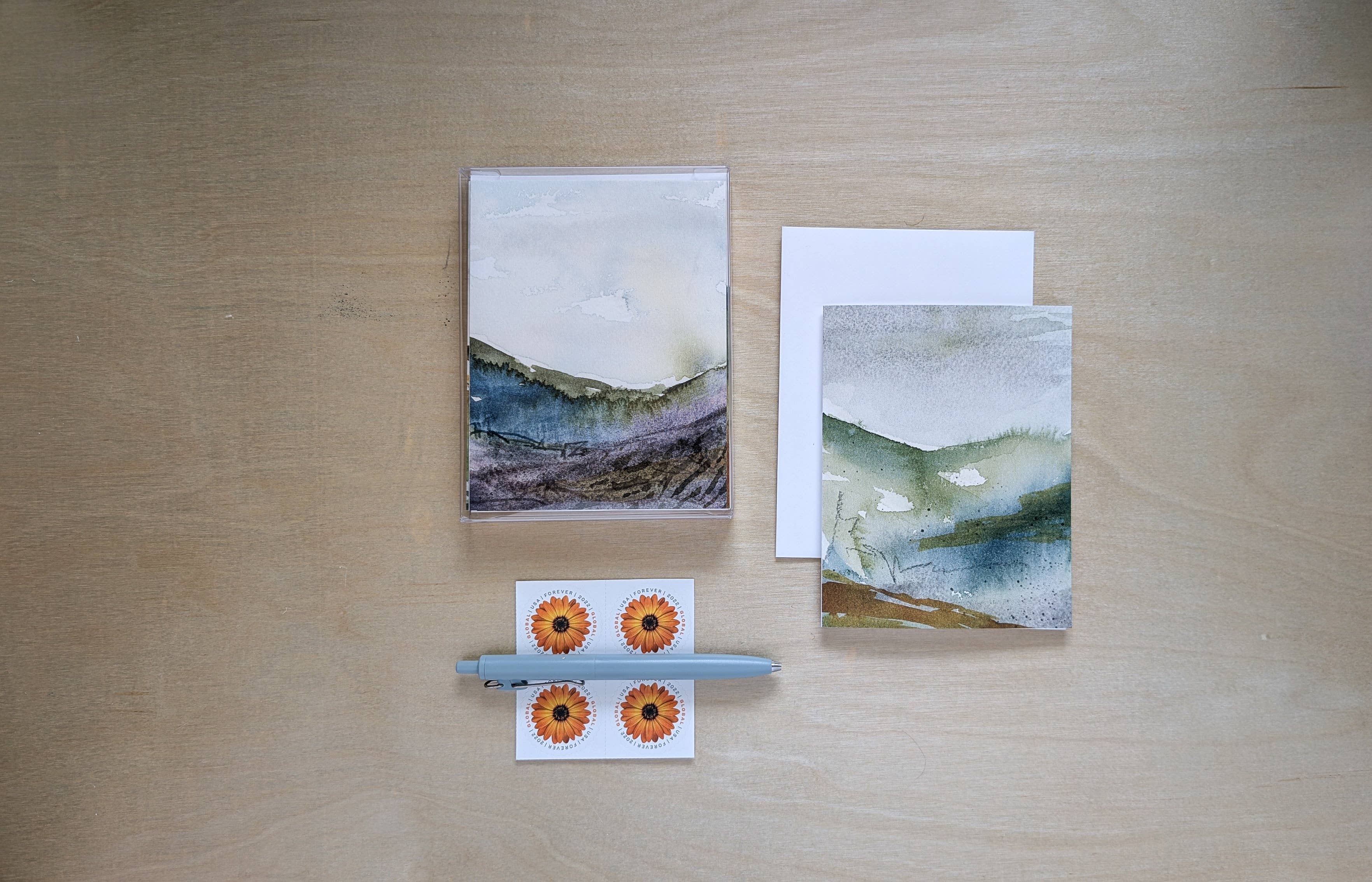 Emma J Rivers - Wholesale Stationery/Notecard Set - Quiet Terrain Collection - Boxed Set of 6 Blank Cards8