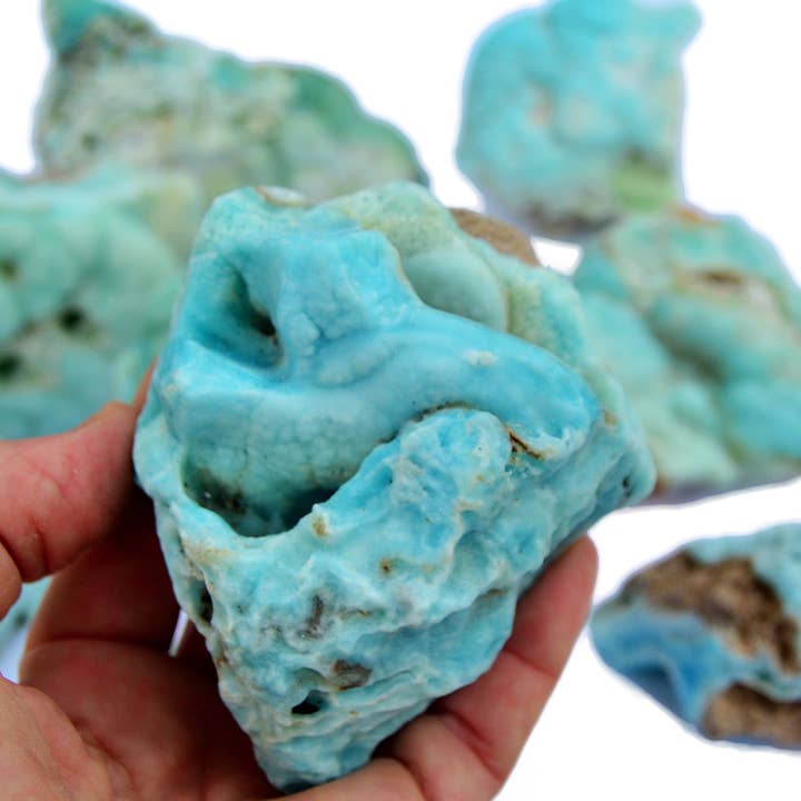 Kaia & Crystals - Wholesale Spiritual Stone/Crystal - Raw Blue Aragonite Crystal (100g - 1.500g)