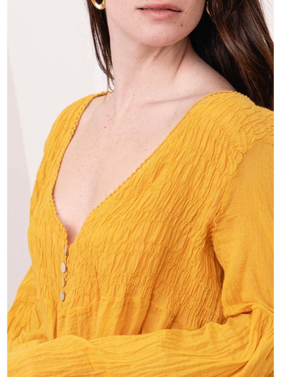 LINEN & COTTON HOUSE - Vente Chemisier – femme - GILET EN COTON 20354  SPRING SUMMER CLOTHING21