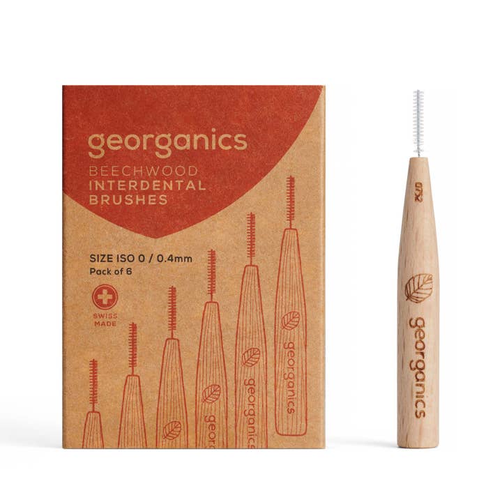 Georganics – wholesale Floss – Beechwood Interdental Brush - 6 x 0.4mm