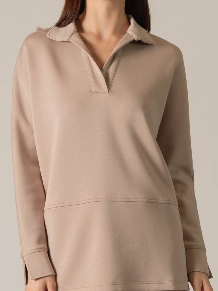 P. CILL Butter Modal Collared Long Sleeve Top - XL for wholesale by P. CILL