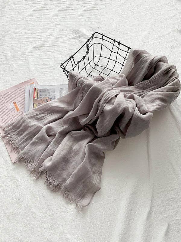 ShieldChic - Wholesale Scarf - Women's - Casual Simple Ramie Cotton 14 Colors Scarf13