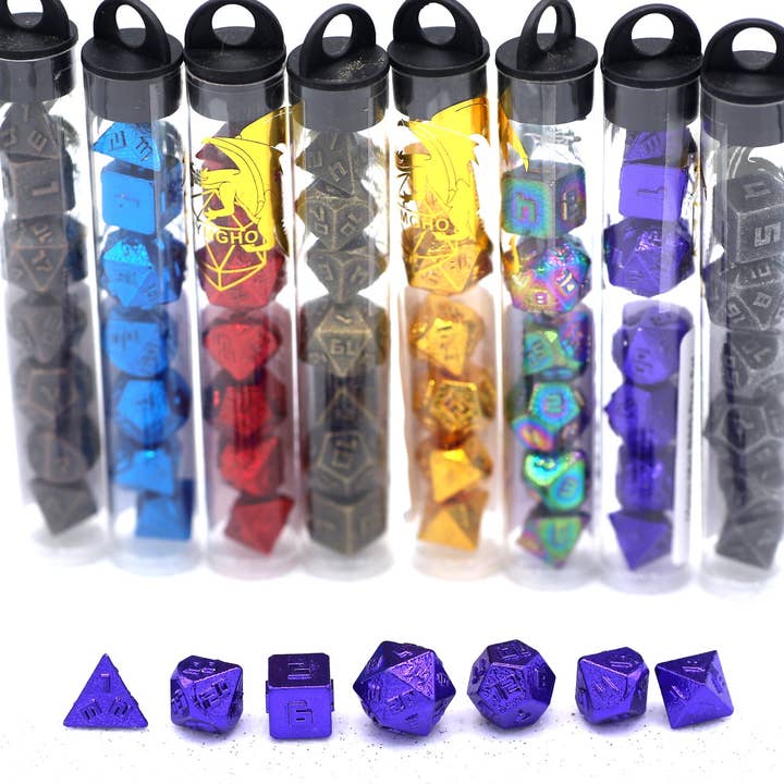 Hymgho Premium Dice - Wholesale Dice - 10MM Mini RPG Dice Set - Purple