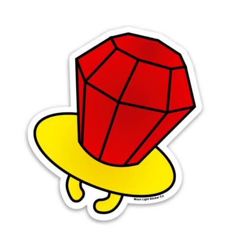 Ring Pop Red for wholesale by Moon Light Sticker Co