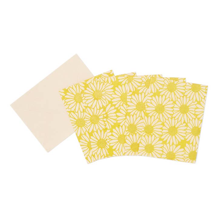 Giftsland – wholesale Stationery/notecard set – Stat A2 Daisy, yellow