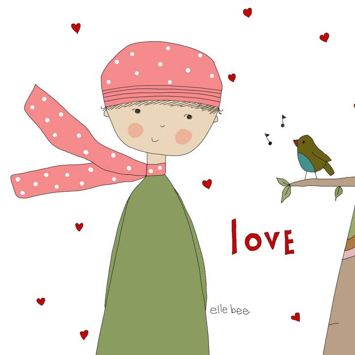 Biglietto di auguri «Love Hearts» per la vendita all'ingrosso da parte di Elle Bee Art Studio