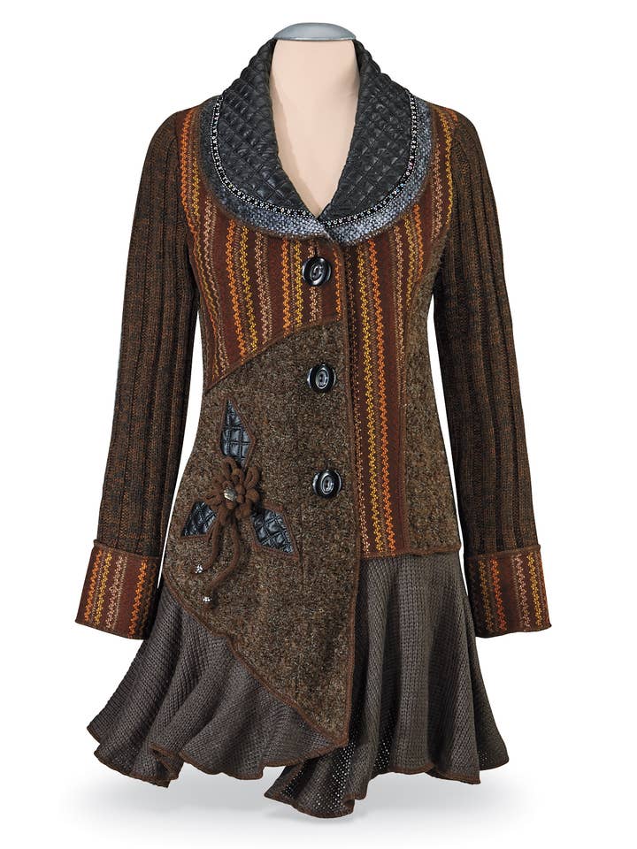 Mixed Fabric Sweater Jacket #2 and other Purchase Wholesale patchwork jacket. Free Returns & Net 60 Terms on Faire trending on Faire.