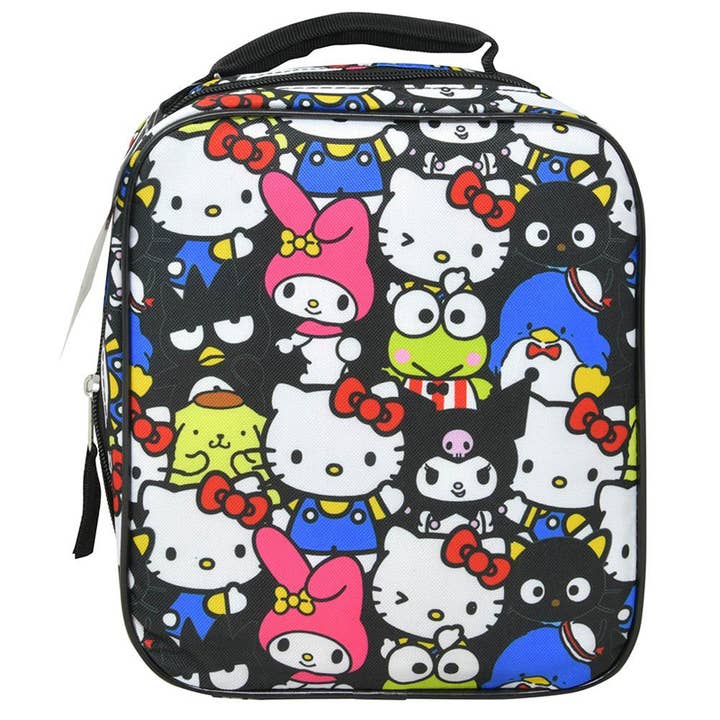 Sac à déjeuner rectangulaire Hello Kitty imprimé intégral nord-sud pour la vente par Deluxe Import Trading