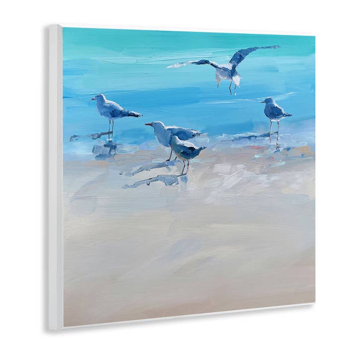 Stupell Industries - Wholesale Wall Sign - Seagulls Grazing on Shore - Unframed Wall Art3
