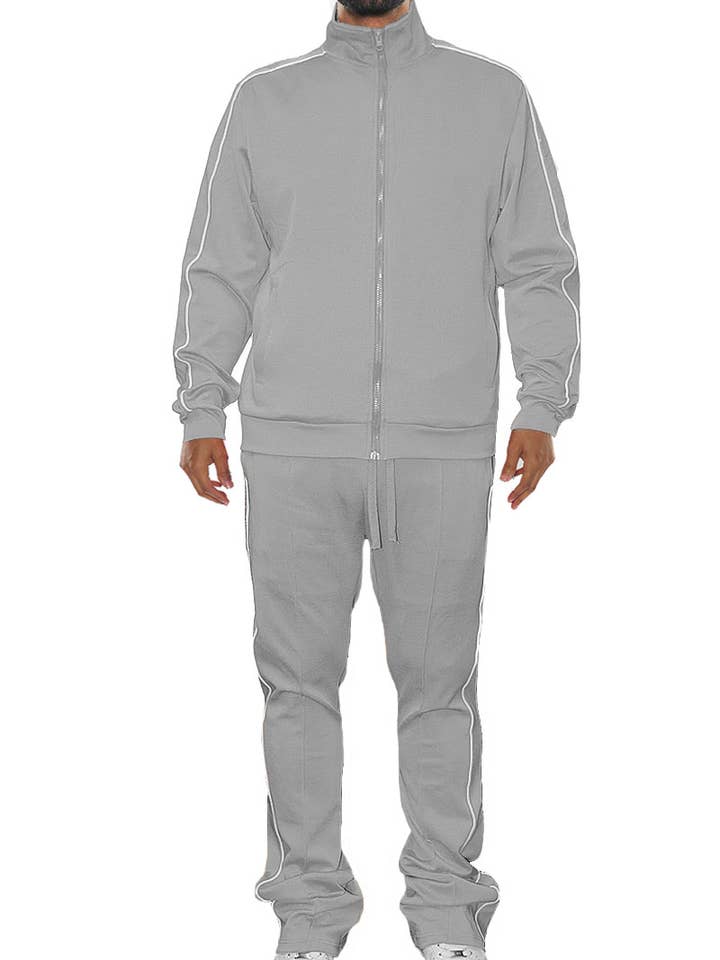 Mens Stacked Flare Track Suit SET for wholesale by WEIV