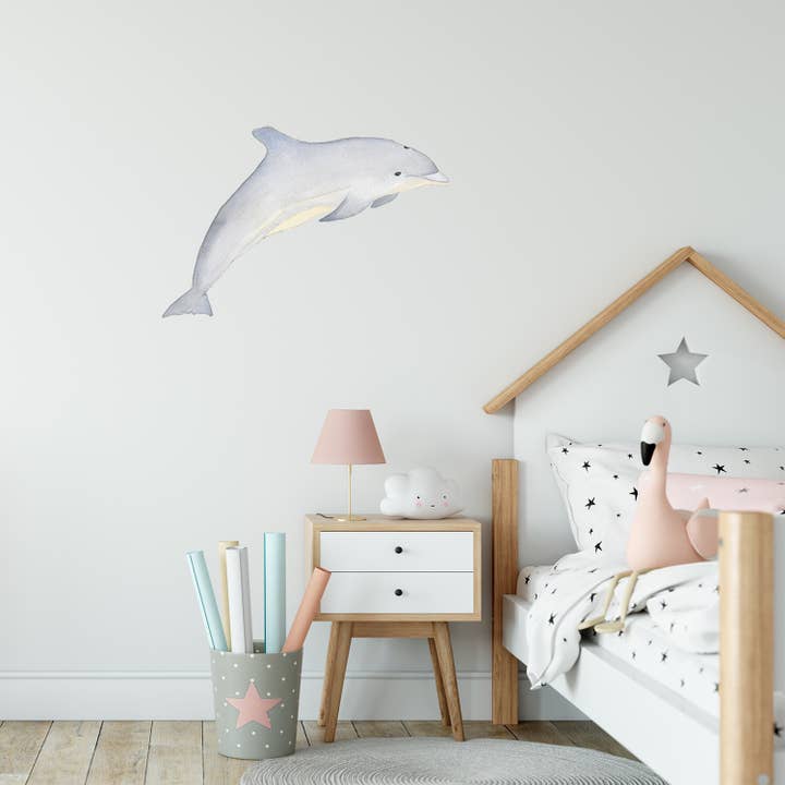 Dolphin decal | Fabric wall stickers for wholesale by Adnil Creations