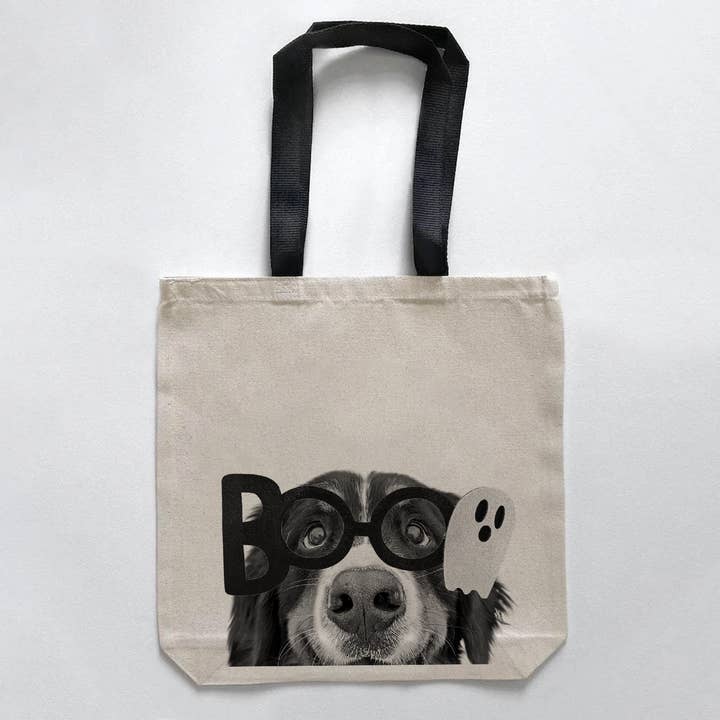 Bernese Mountain Dog Peeking Lil' Boo Halloween Tote for wholesale by Perkie Prints