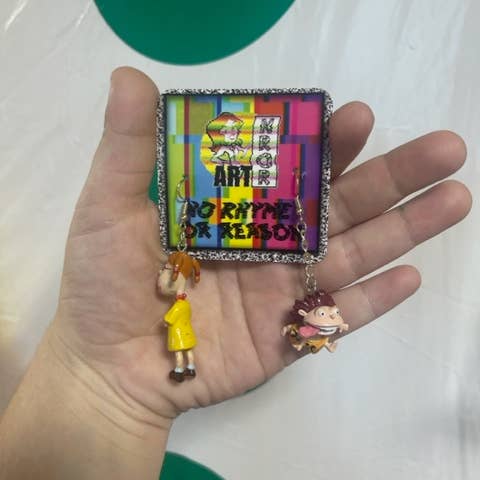 NO RHYME OR REASON ART - Wholesale Dangle Earrings - Nickelodeon: Wild Thornberries - Eliza and Donnie Earrings