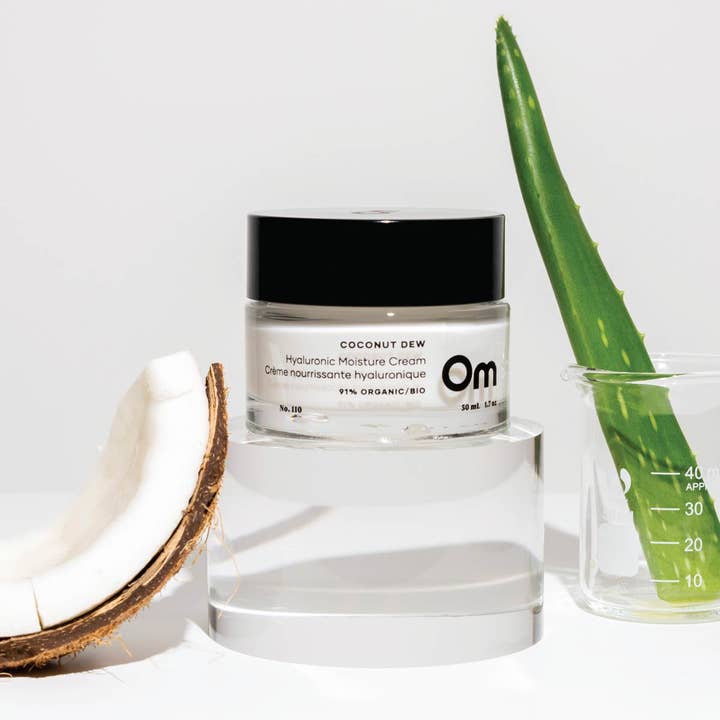 Om Organics Skincare - Wholesale Facial Moisturizer - Coconut Dew Hyaluronic Moisture Cream