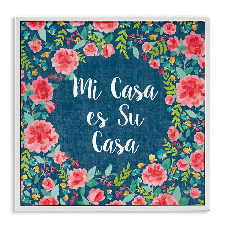 Stupell Industries - Wholesale Wall Decor - Kids & Baby - Su Casa Flores Rosas Framed Giclee Art26