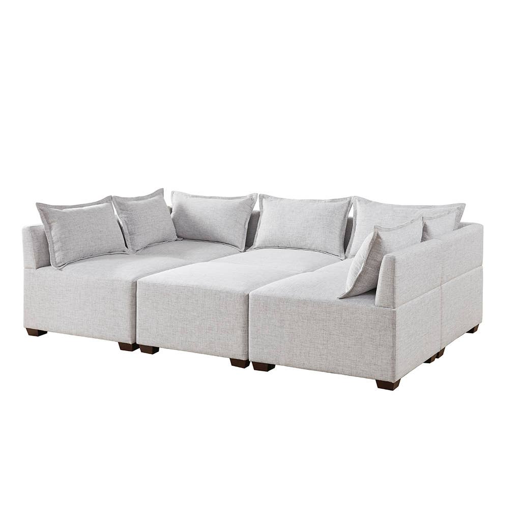 Olliix - Wholesale Sofa - Modular Modern Comfy Sectional Sofa Couch, Silver Grey*13