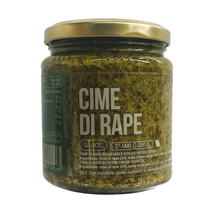 OLIO DI SERRA - Vendita all'ingrosso Sottaceti - Pesto di cime di rapa sott'olio extravergine d'oliva (280g)0