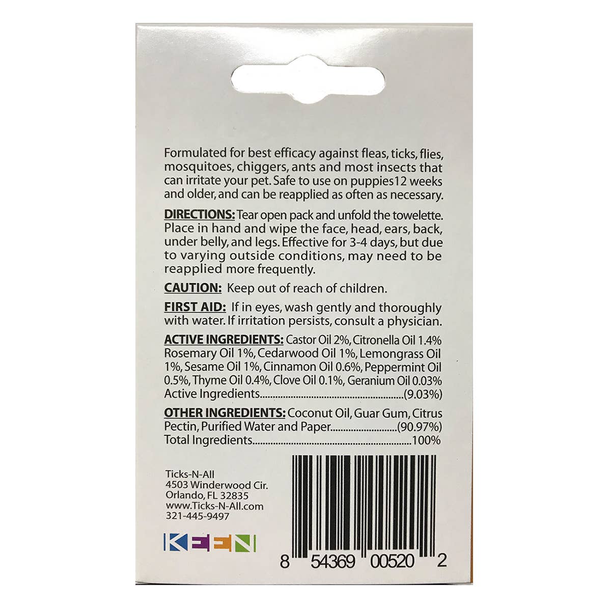 Ticks-N-All - Wholesale Pet Grooming Aid - Dog - Flea & Tick Wipes for Dogs (6 cnt. box)2