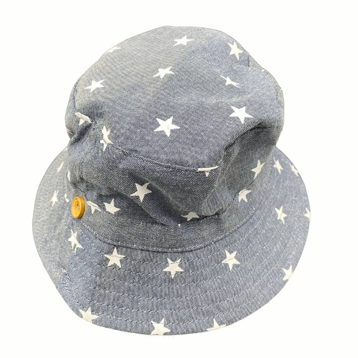 Jacaru Babies Blue Stars Kids Bucket Hat for wholesale on Faire