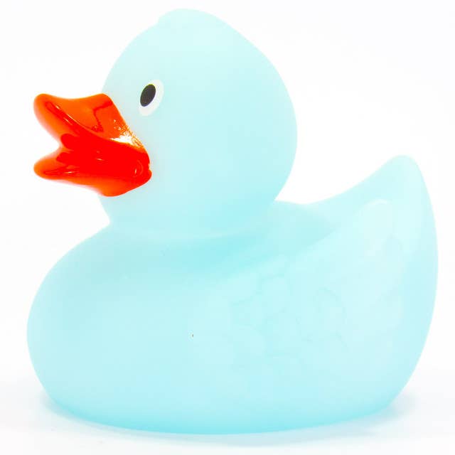 Ducks in the Window - Wholesale Bath Toy - Baby - Blue Glow In The Dark Rubber Duck