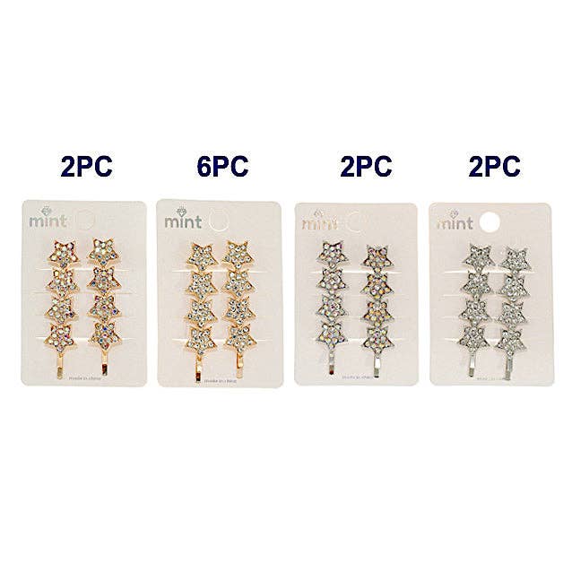 Atlas Fashion - Wholesale Hair Pin - Rhinestone Star Hair Pins1