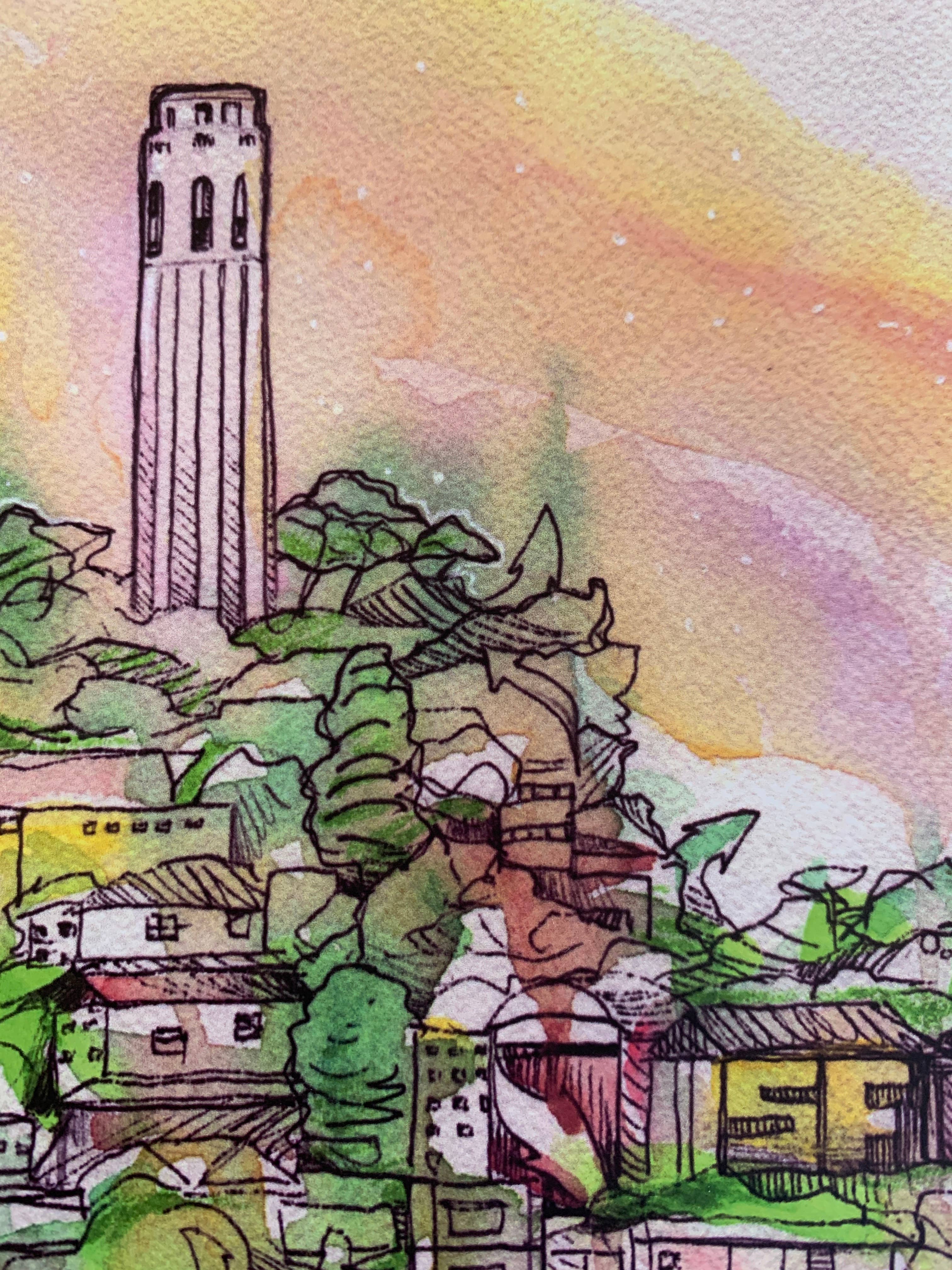 New Skool - Vendita all'ingrosso Biglietti di auguri generici - Biglietto di auguri San Francisco Coit Tower3